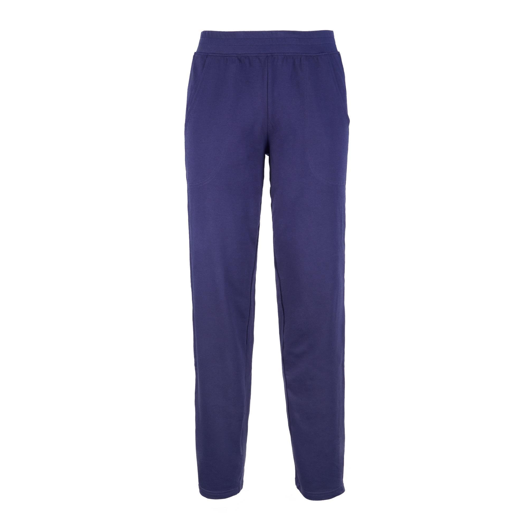 Pantaloni uomo fitness cotone con bottoni laterali blu DECATHLON | DECATHLON