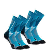 Bionnassay 900 adult high top hiking socks 2 pairs - blue.