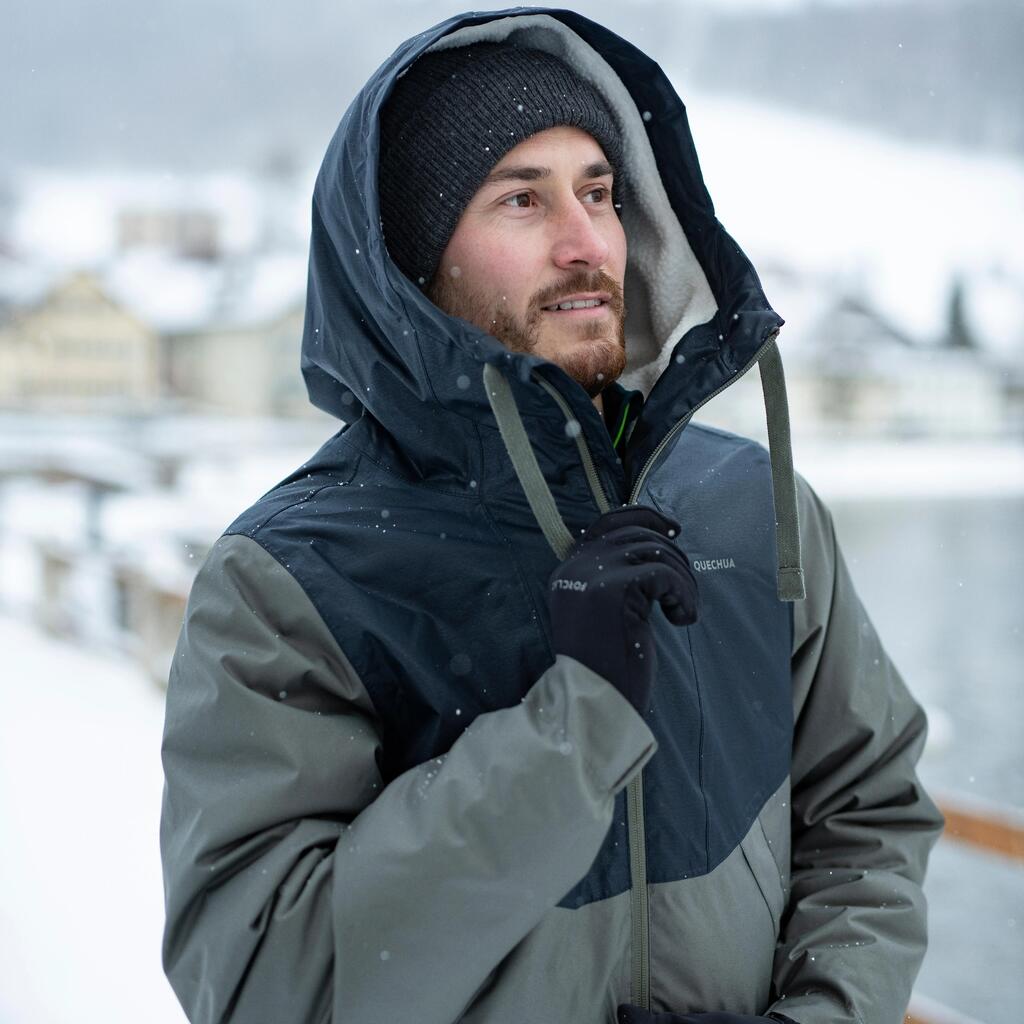 Men’s hiking waterproof winter jacket - SH100 -5°C