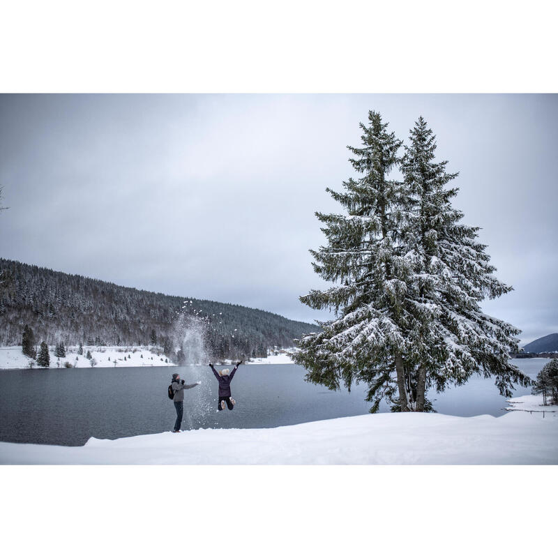 Abrigo de montaña y nieve impermeable Mujer Quechua SH100 Warm morado