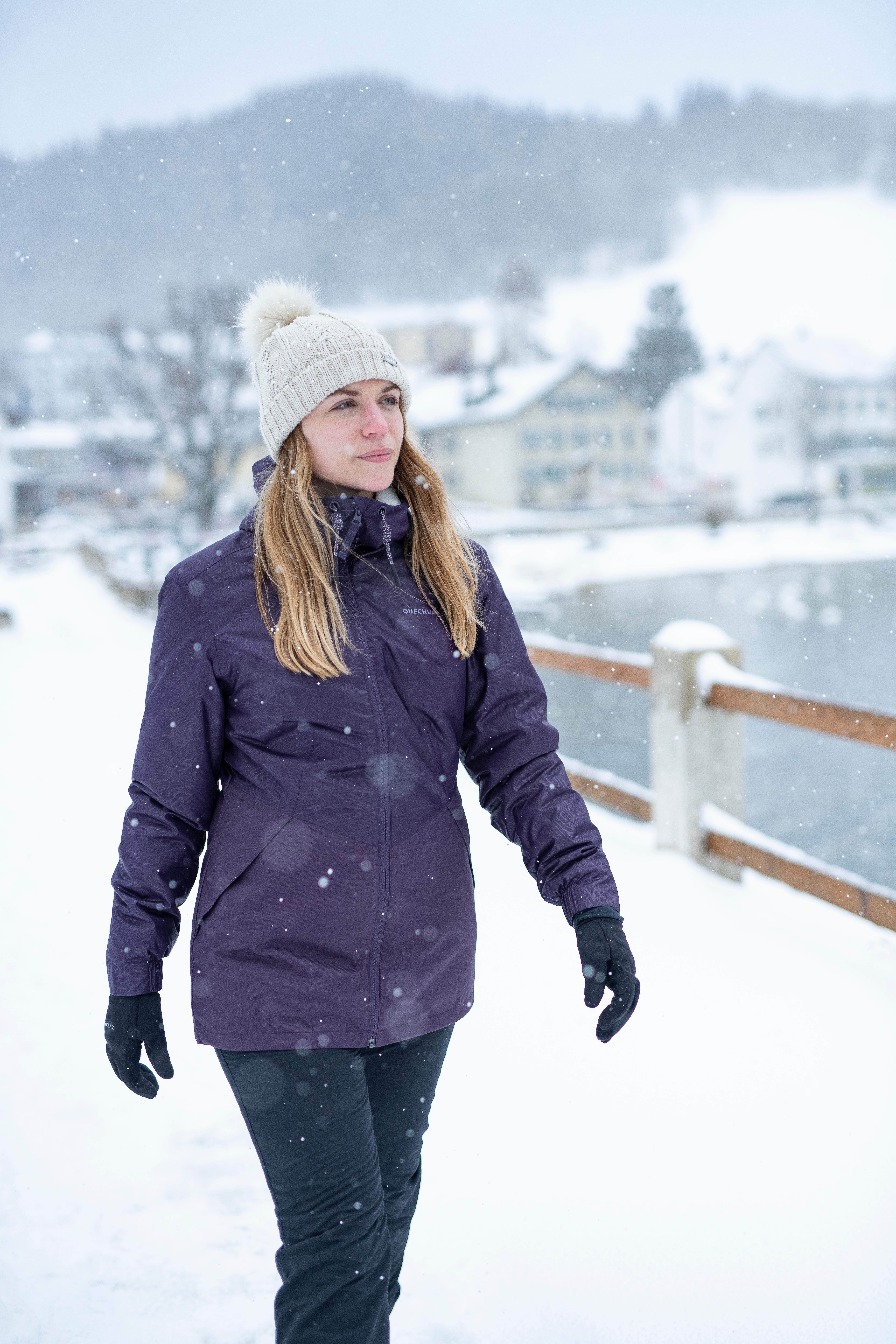 WULFUL Women's Waterproof Snow Ski Jacket Mountain Windproof Winter Coat  with detachable hood