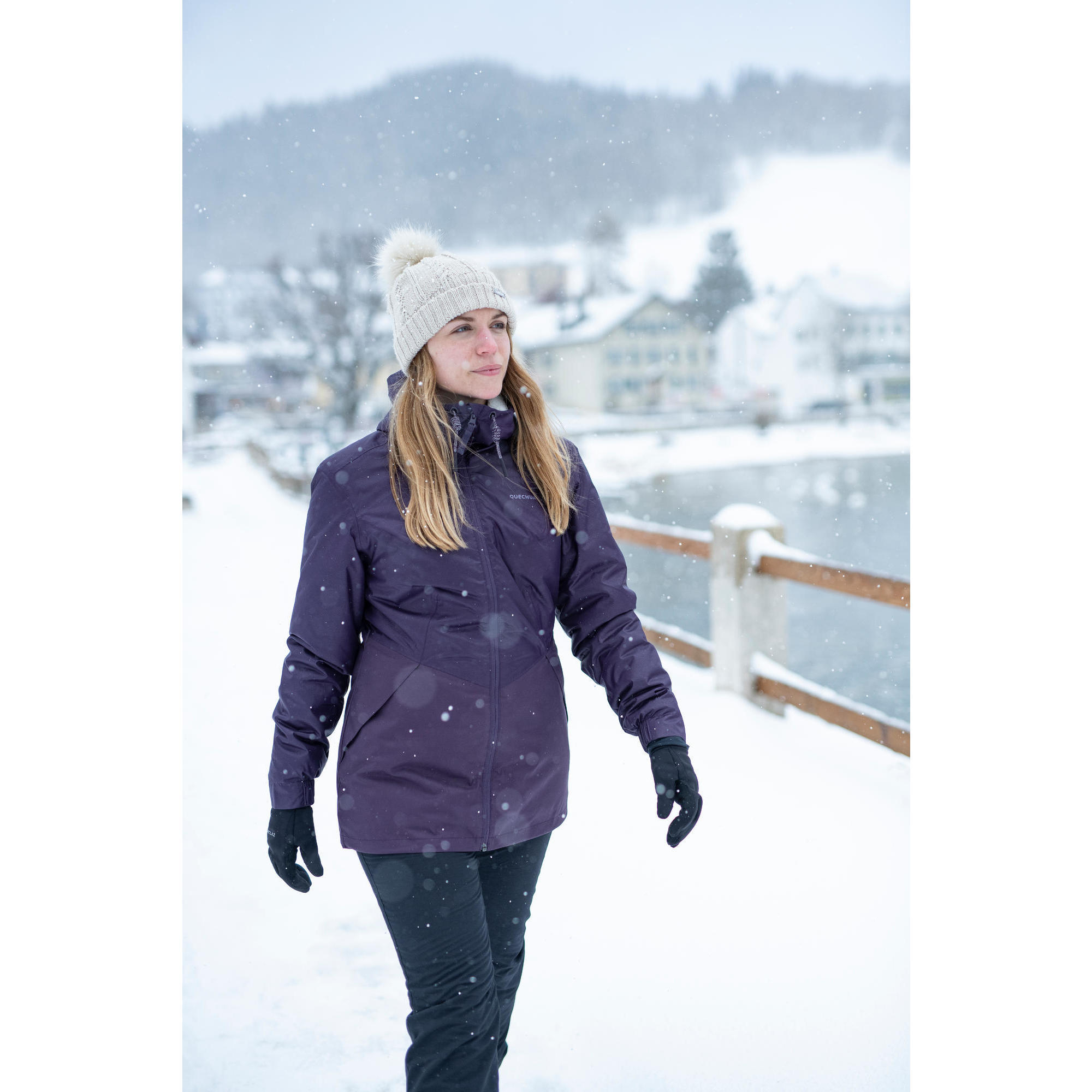 Chaqueta invierno impermeable de senderismo SH100 5 C Mujer Decathlon