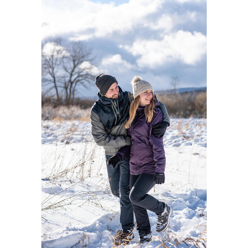 Waterdichte winterjas voor wandelen dames SH100 -5°C