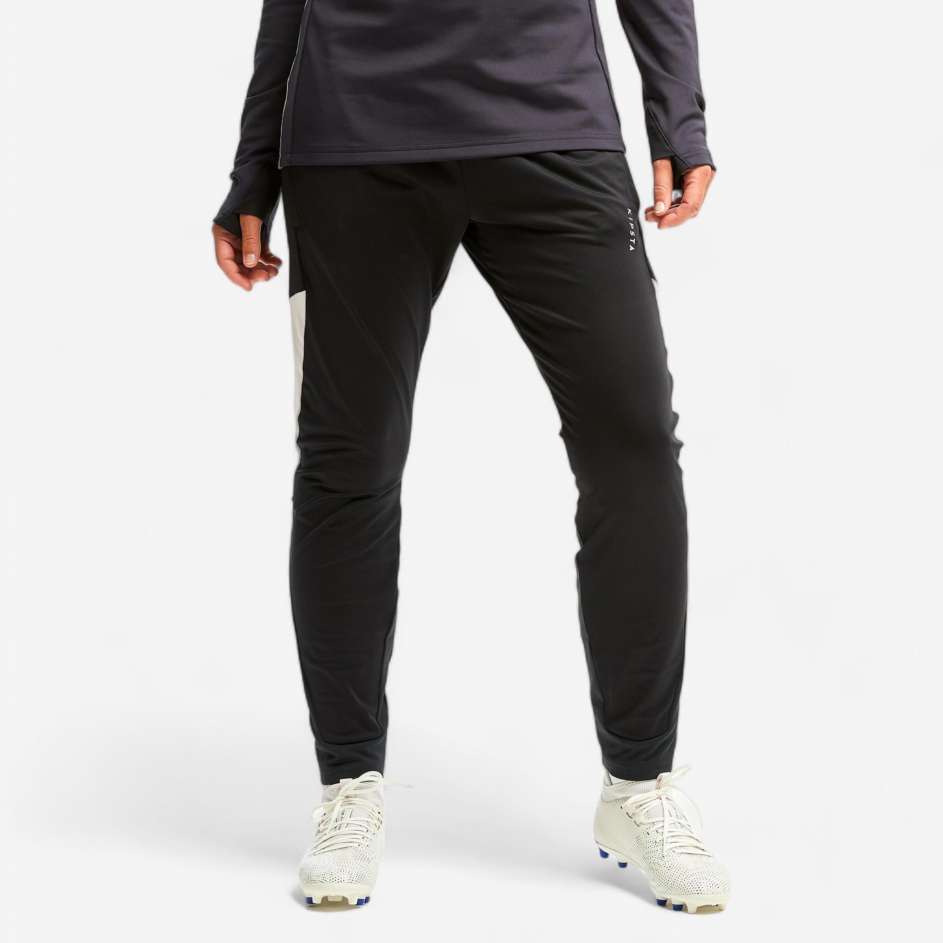 Pantalón de entrenamiento de fútbol  T500 mujer negro 2/10