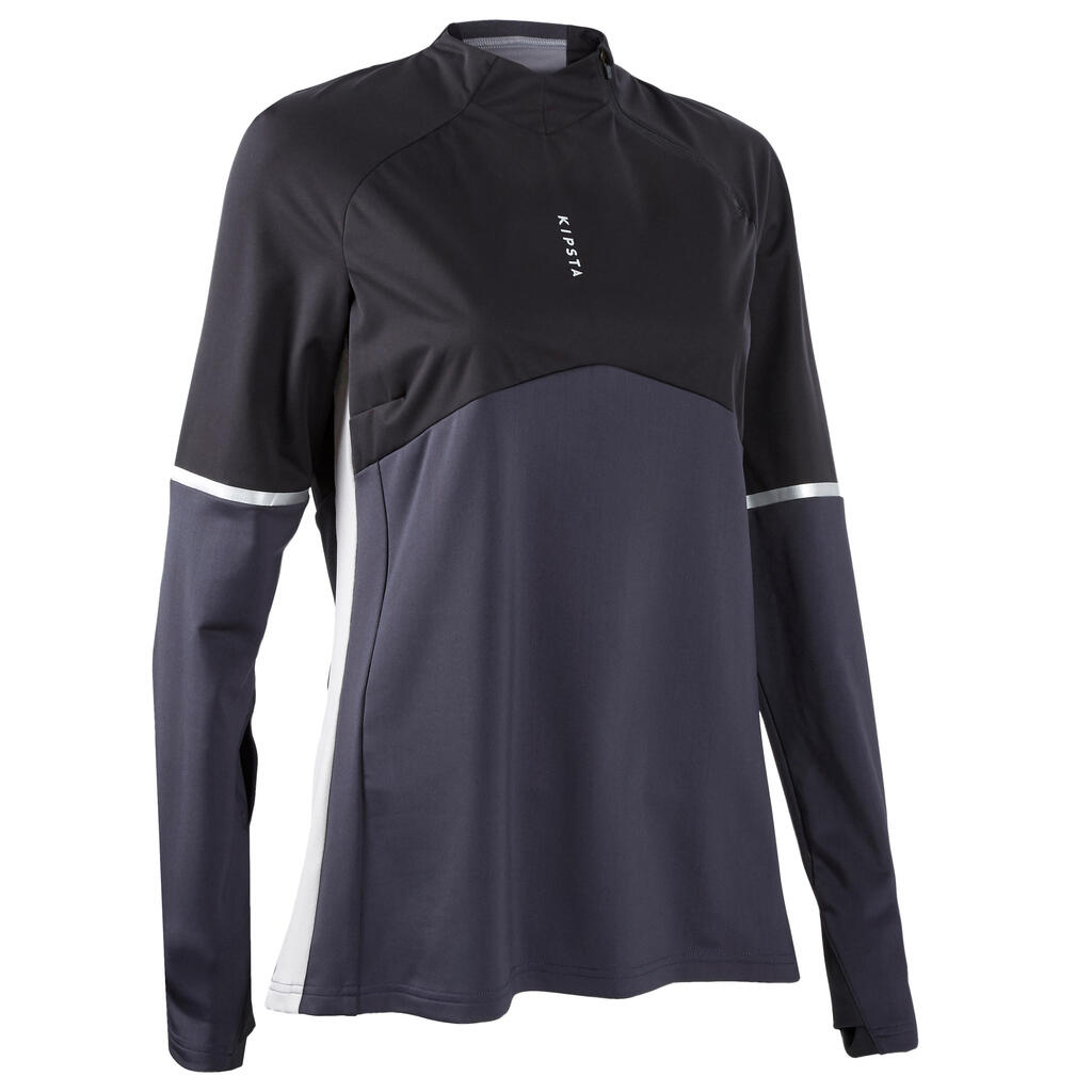 T500 women's football training sweatshirt - black