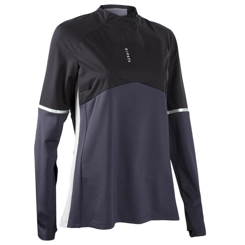 Damen Fussball Sweatshirt - T500 schwarz