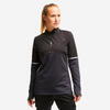 Trainingssweater voor voetbal dames T500 zwart