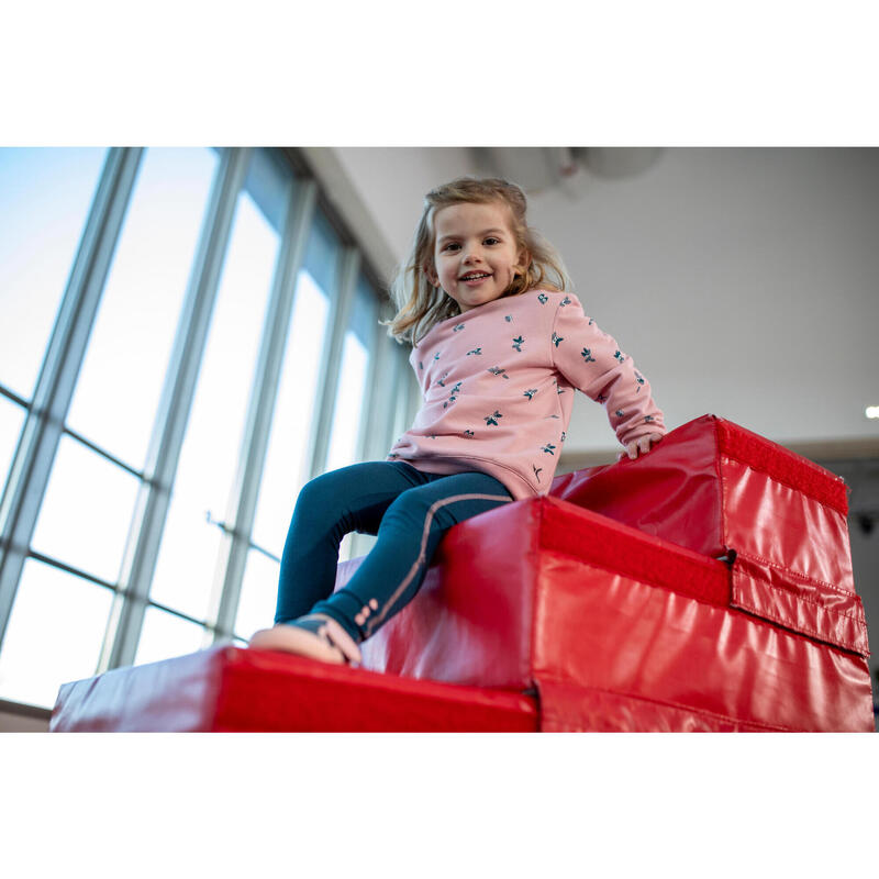 Colanți 500 respiranți baby gym albastru/Roz Fete 