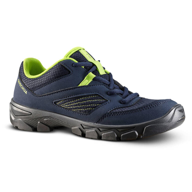 Sepatu Hiking Remaja dengan Tali NH100 | Ukuran 35-18 | Biru