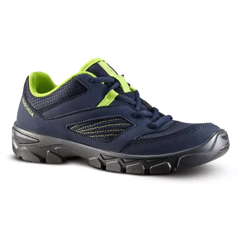 Kids’ Lace-up Hiking Shoes MH100 from size 2 TO 5 Blue