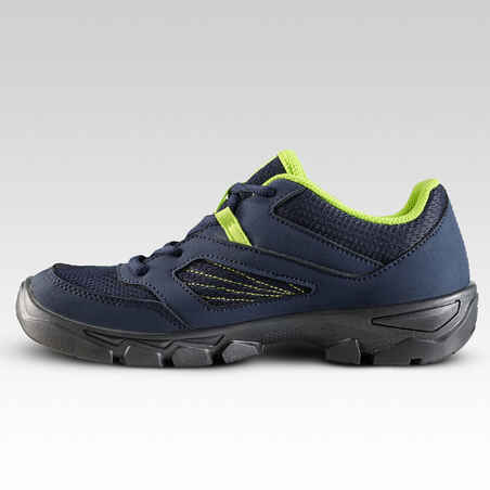 Kids' Lace-up Hiking Shoes - NH100 from size 35 to 38 - Blue