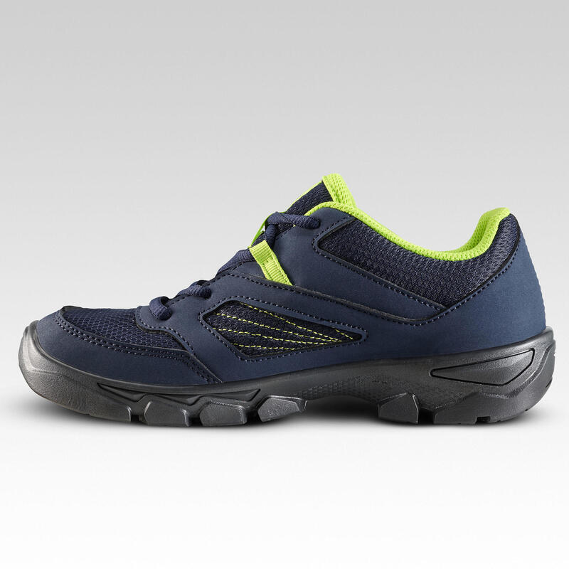 Scarpe montagna bambino NH100 MID lacci blu | dal 35 al 38