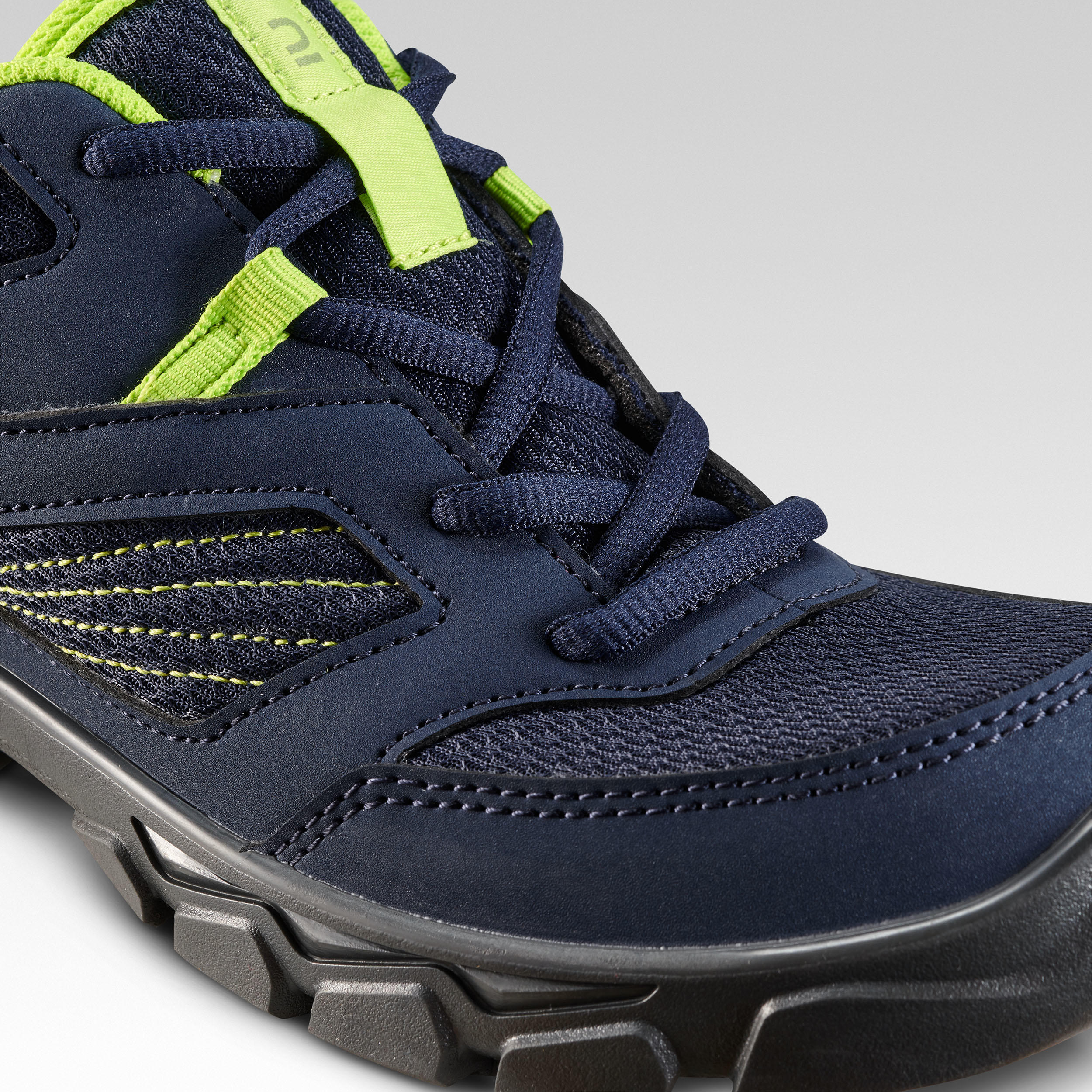 Children's low lace-up hiking shoes MH100 - Blue 2.5 TO 5 6/6
