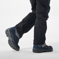 Zapatos senderismo para niños tira autoadherente MH100 azul del 24 al 34