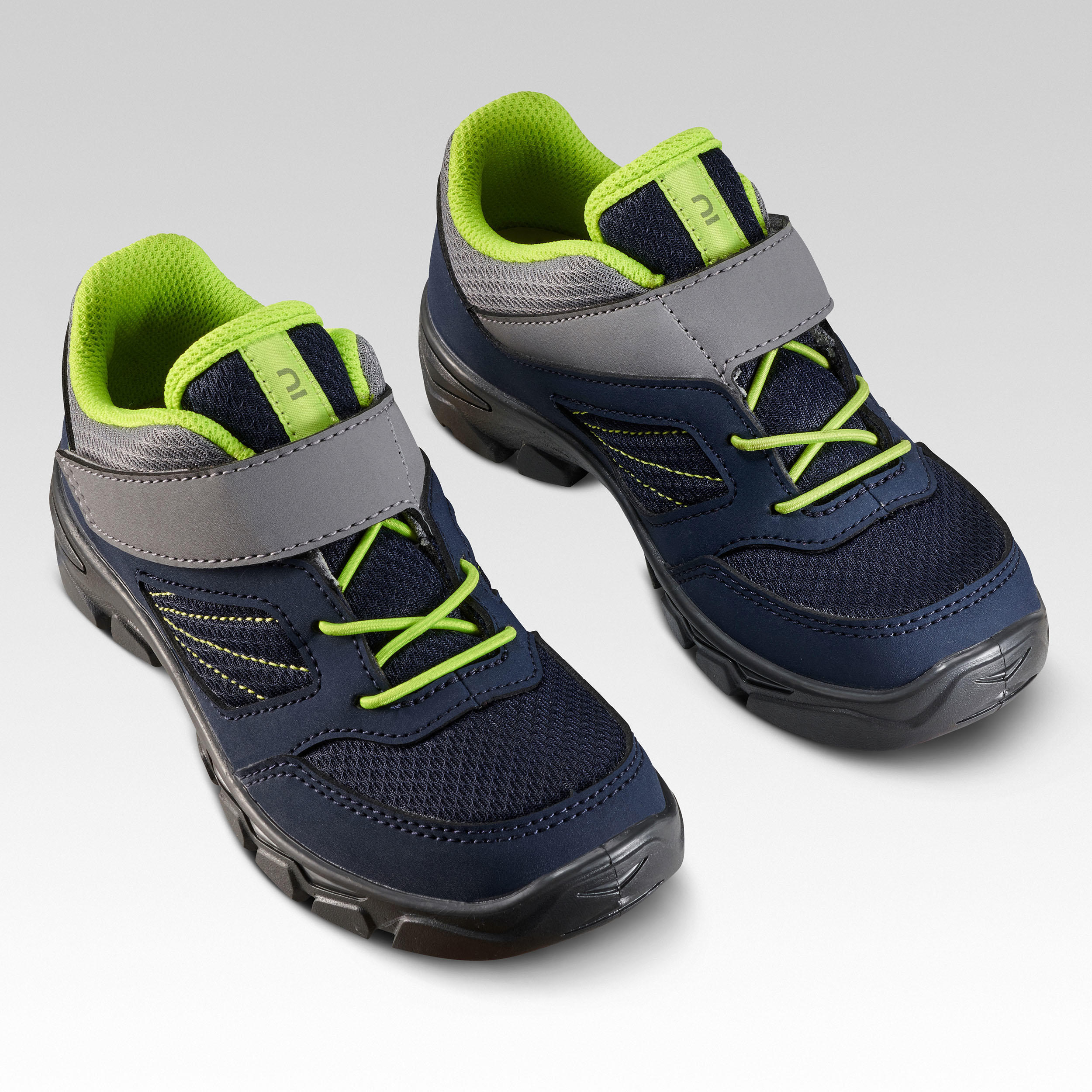 Kids' Velcro Hiking Shoes  NH100 - 24 to 34 - Blue 2/11