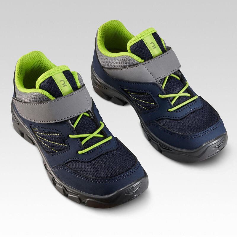 Chaussures de randonnée enfant avec scratch - NH100 bleu - 24 à 34