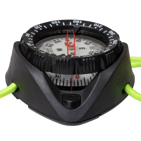 Diving compass with elastic strap