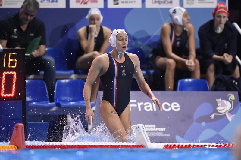 Strój jednoczęściowy do waterpolo damski Watko Oficjalny Reprezentacji Francji