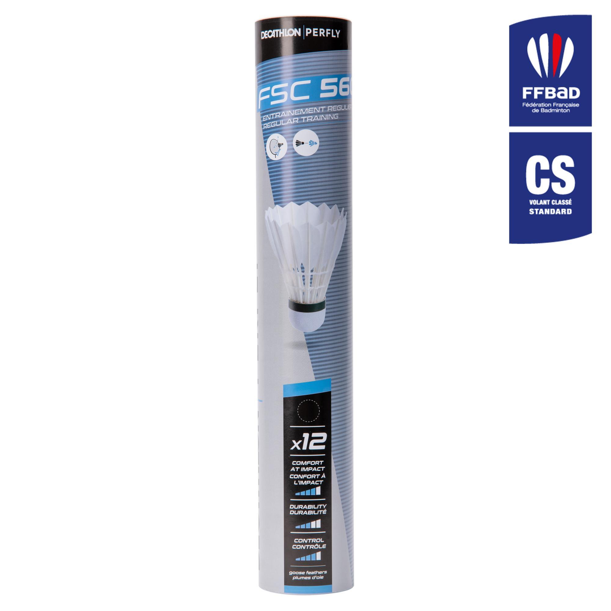 Volante penas de badminton fsc 560 velocidade 78 conjunto de 12