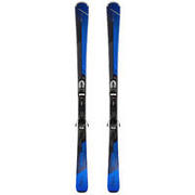 MEN'S DOWNHILL SKI WITH BINDING / BOOST 500 - BLACK AND BLUE