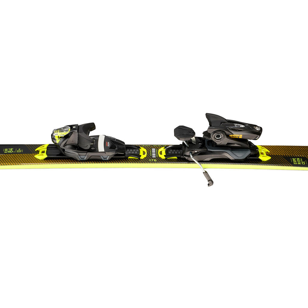 MEN'S PISTE SKI WITH BINDING EXPERIENCE 84 - BLACK