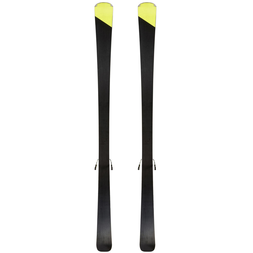 Kaki-roze muške skije s vezovima DOWNHILL BOOST 580
