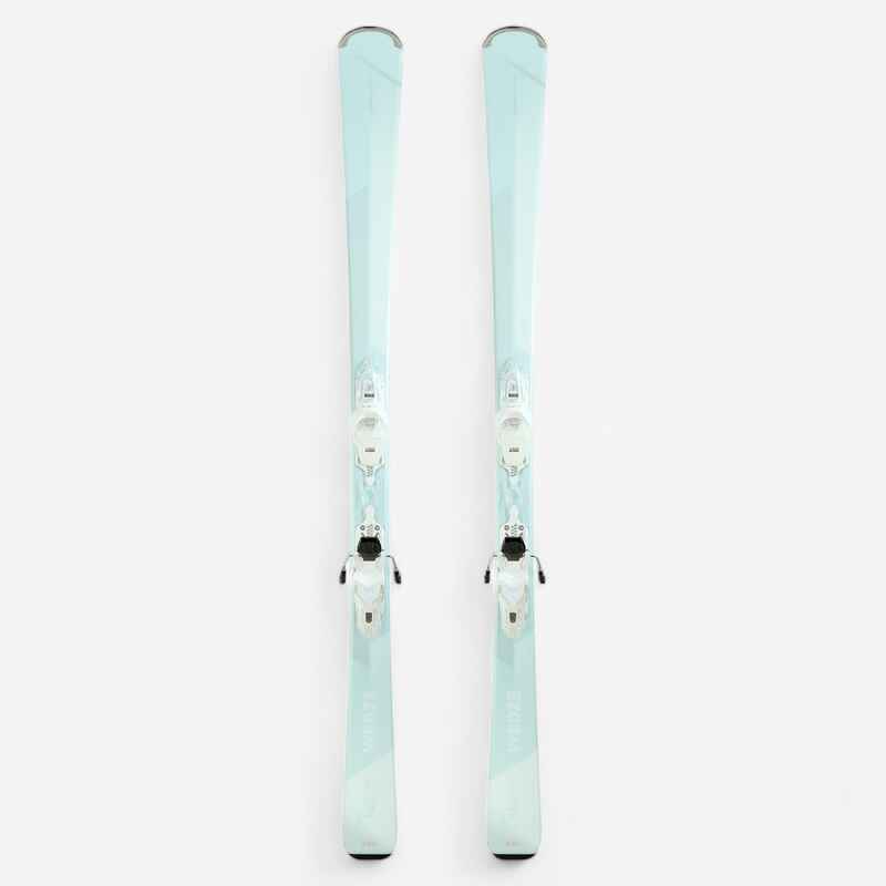 Ski Damen mit Bindung Piste - Boost 500 Damen blau/grün