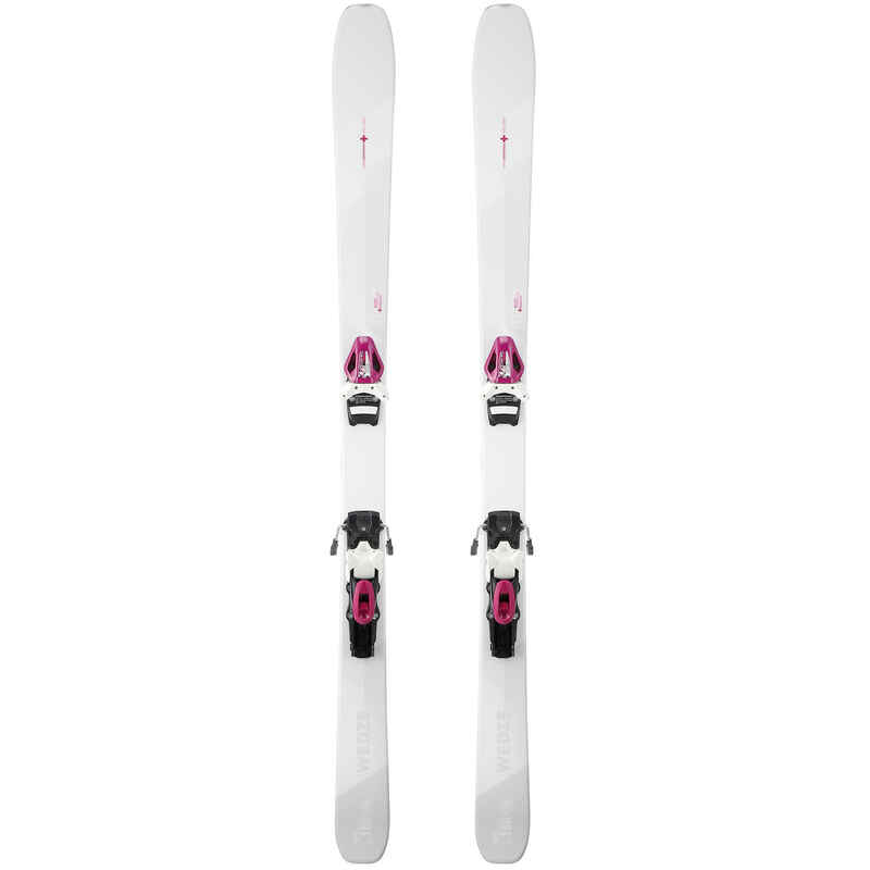 Ski Damen mit Bindung Piste - Cross 150+ weiss/violett Media 1