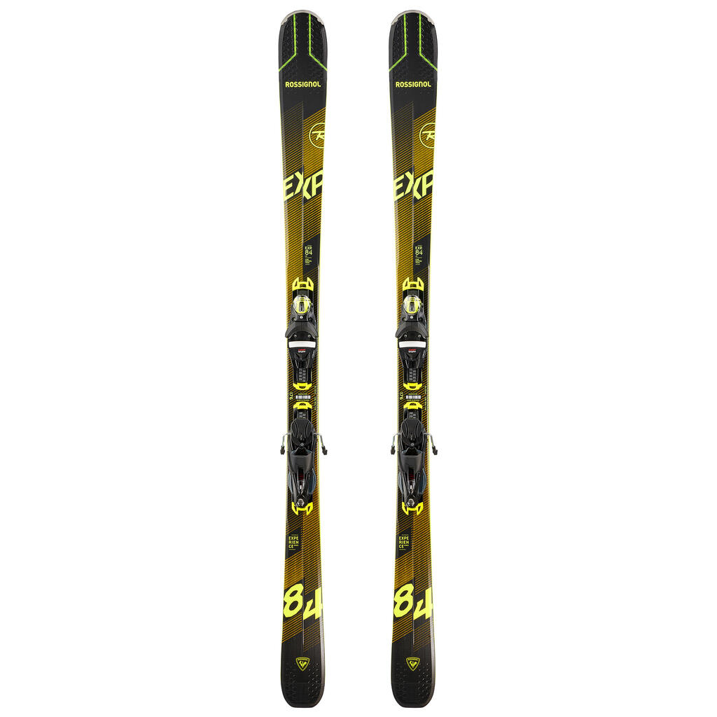 MEN'S PISTE SKI WITH BINDING EXPERIENCE 84 - BLACK