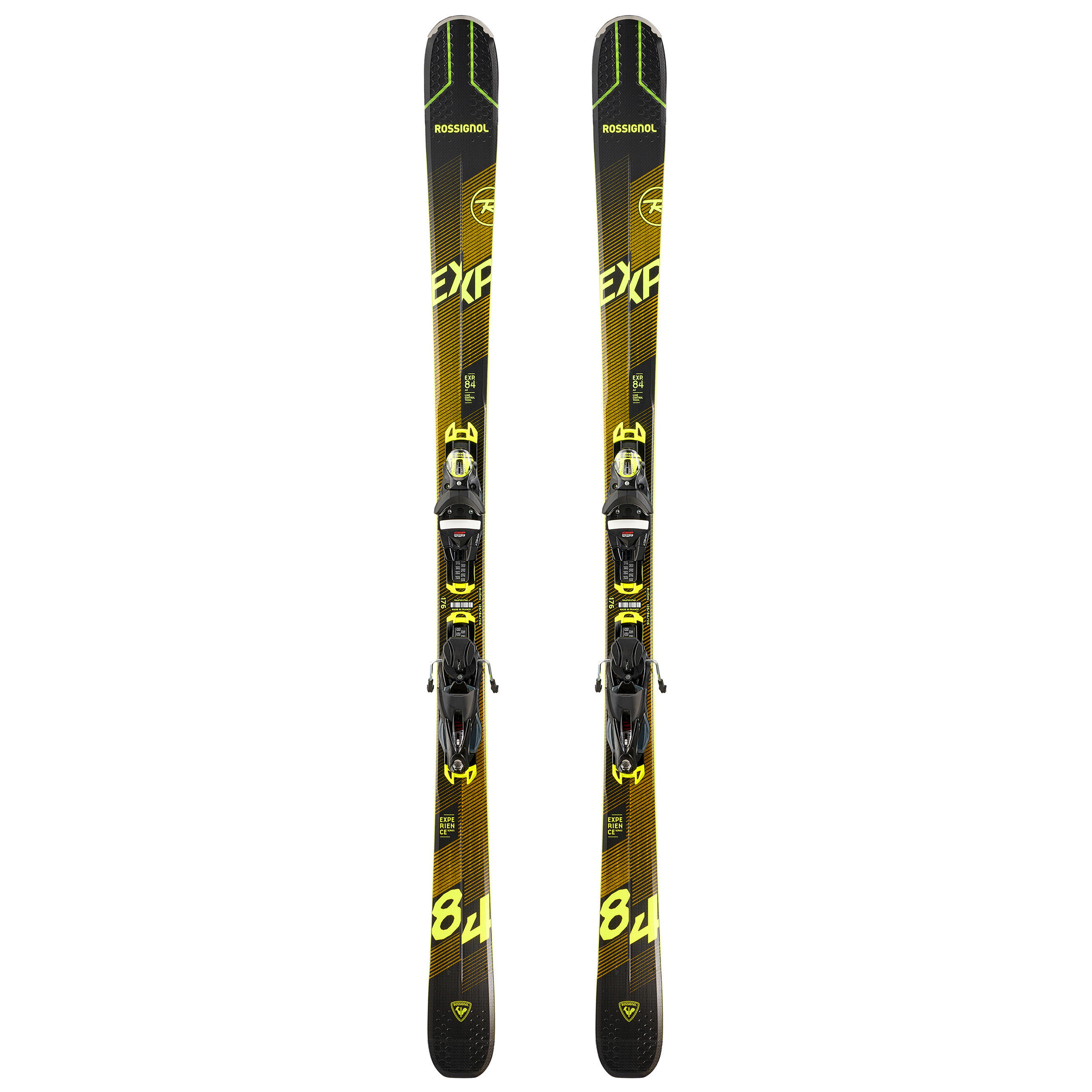 Schiuri cu legături schi pe pârtie Experience 84 Negru Bărbați decathlon.ro imagine noua