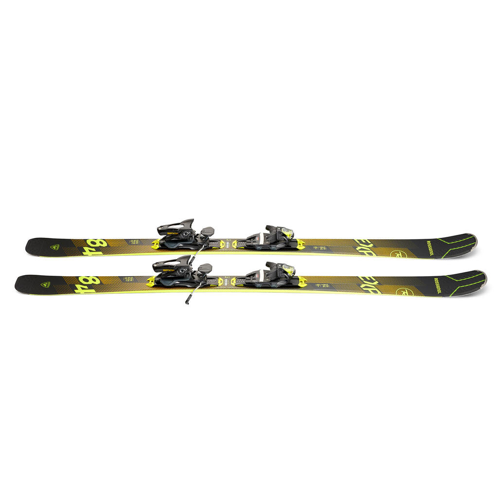 MEN'S PISTE SKI WITH BINDING EXPERIENCE 84 - BLACK