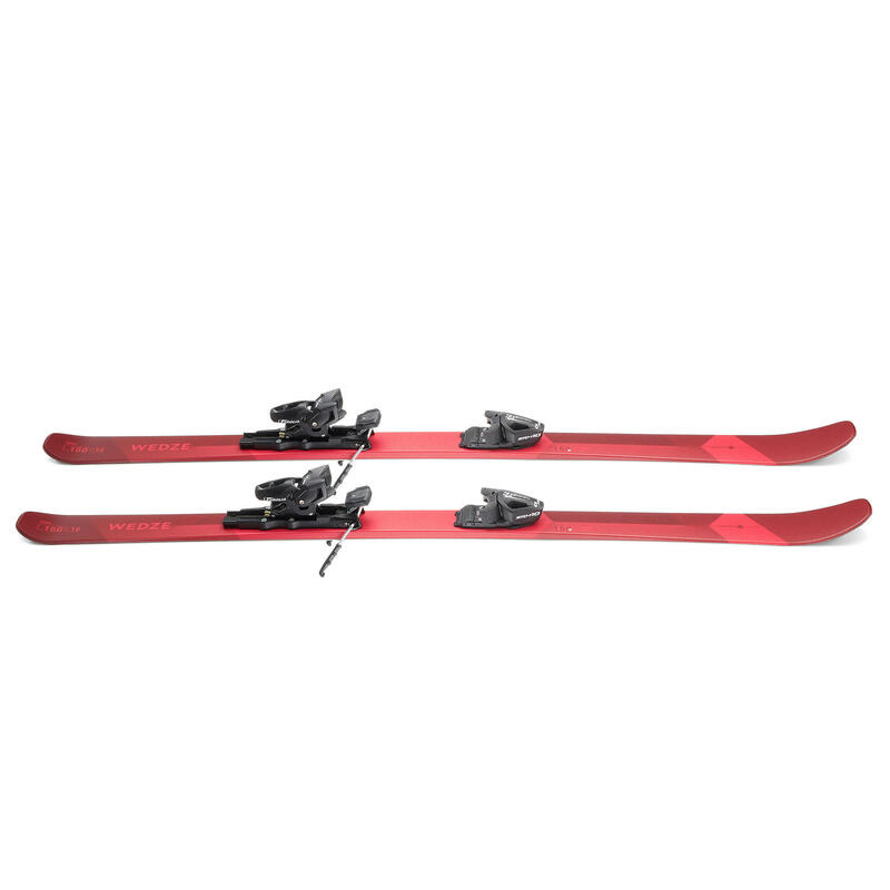 Ski Herren mit Bindung Piste - Cross 150+ rot/bordeaux