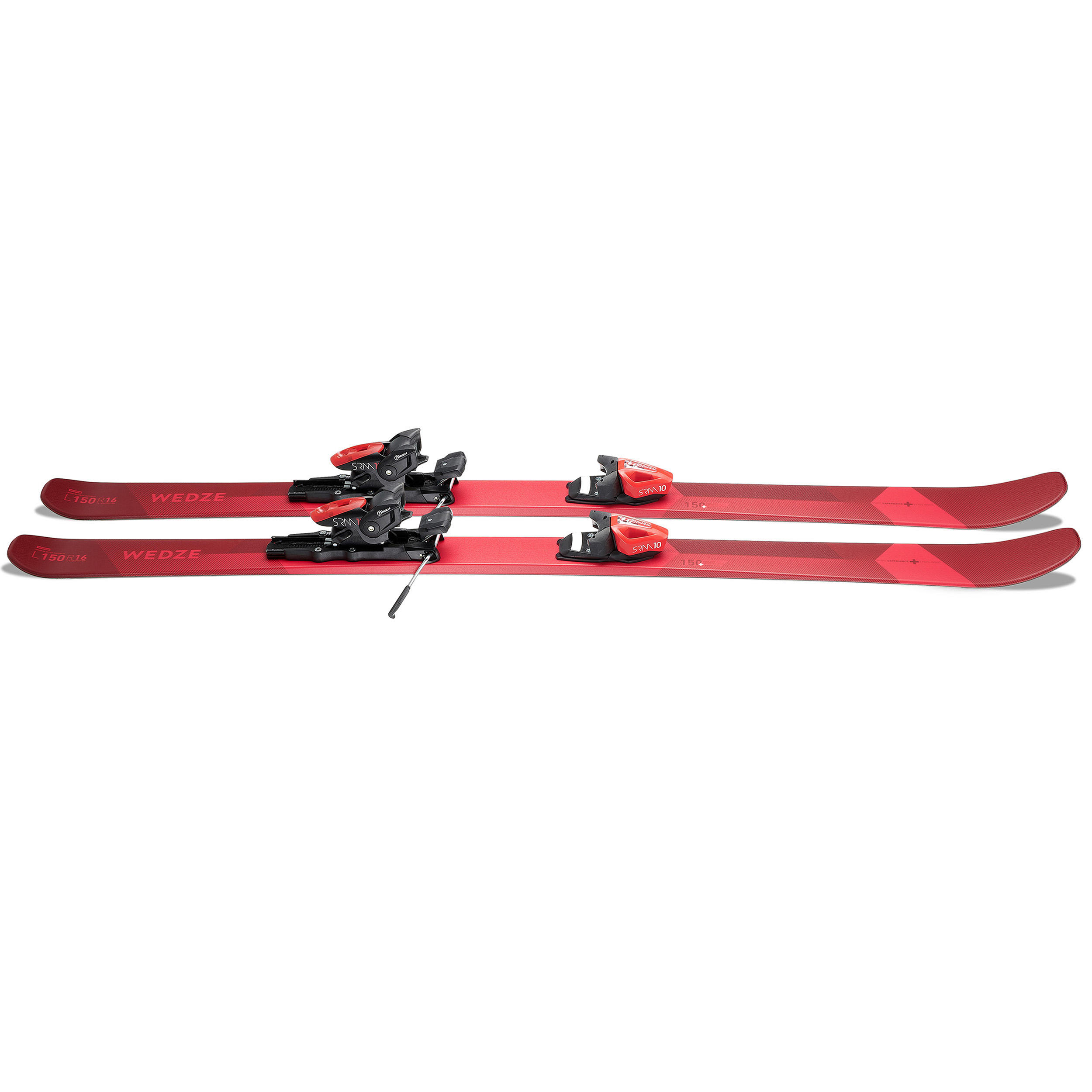 MEN'S DOWNHILL SKI WITH BINDING - CROSS 150+ - RED AND BURGUNDY 4/6