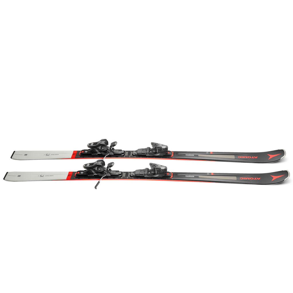 Pánske zjazdové lyže Vantage 75 C s viazaním čierno-červené