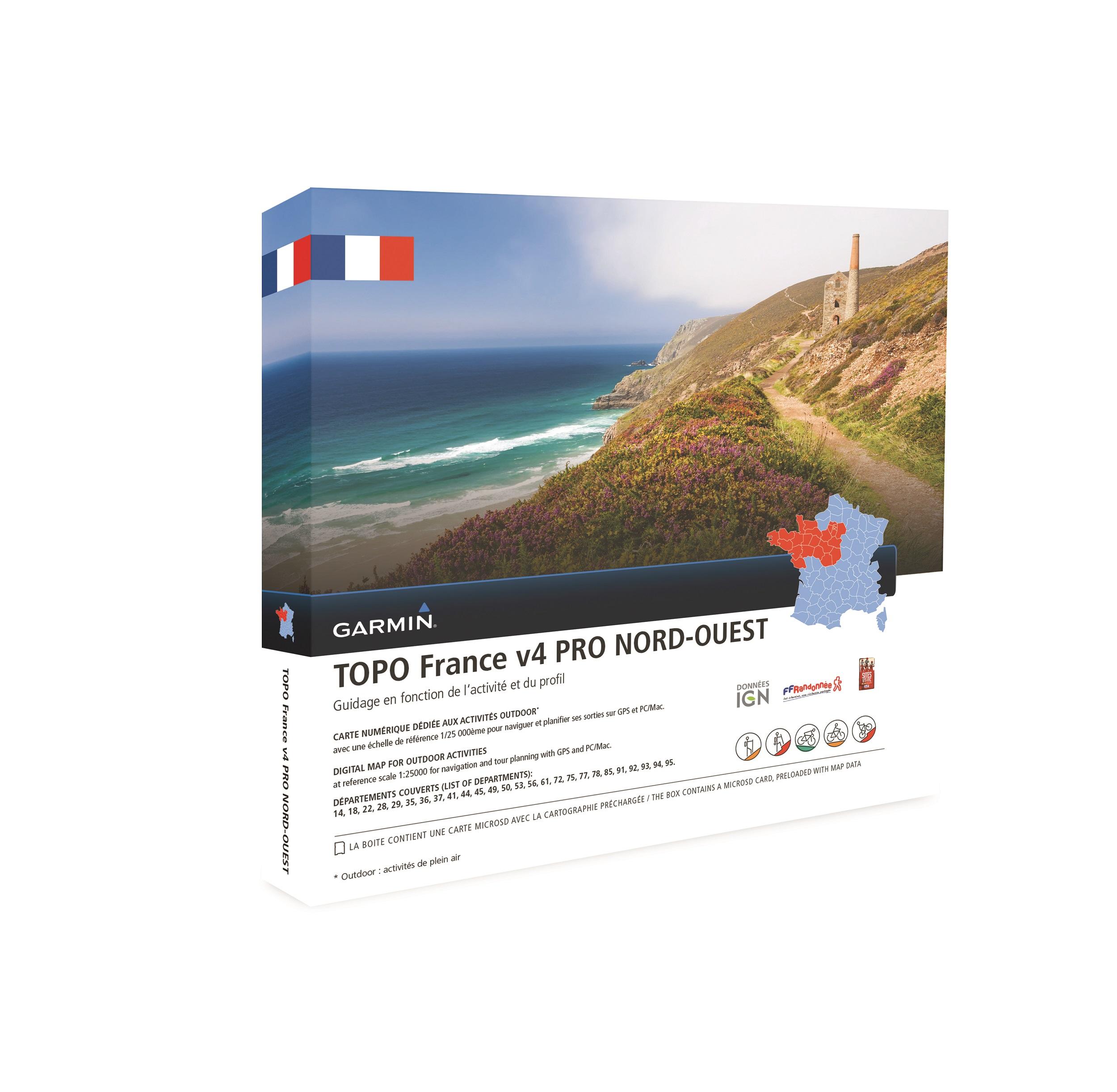 Carte de randonnée topographique Nord Ouest V4