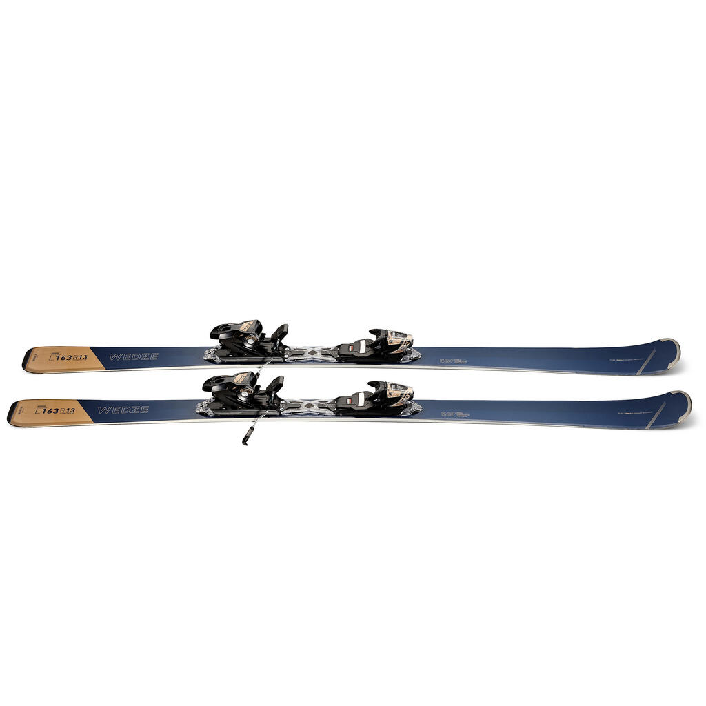 WOMEN'S DOWNHILL SKI WITH BINDINGS - BOOST 580 - BLACK AND WHITE