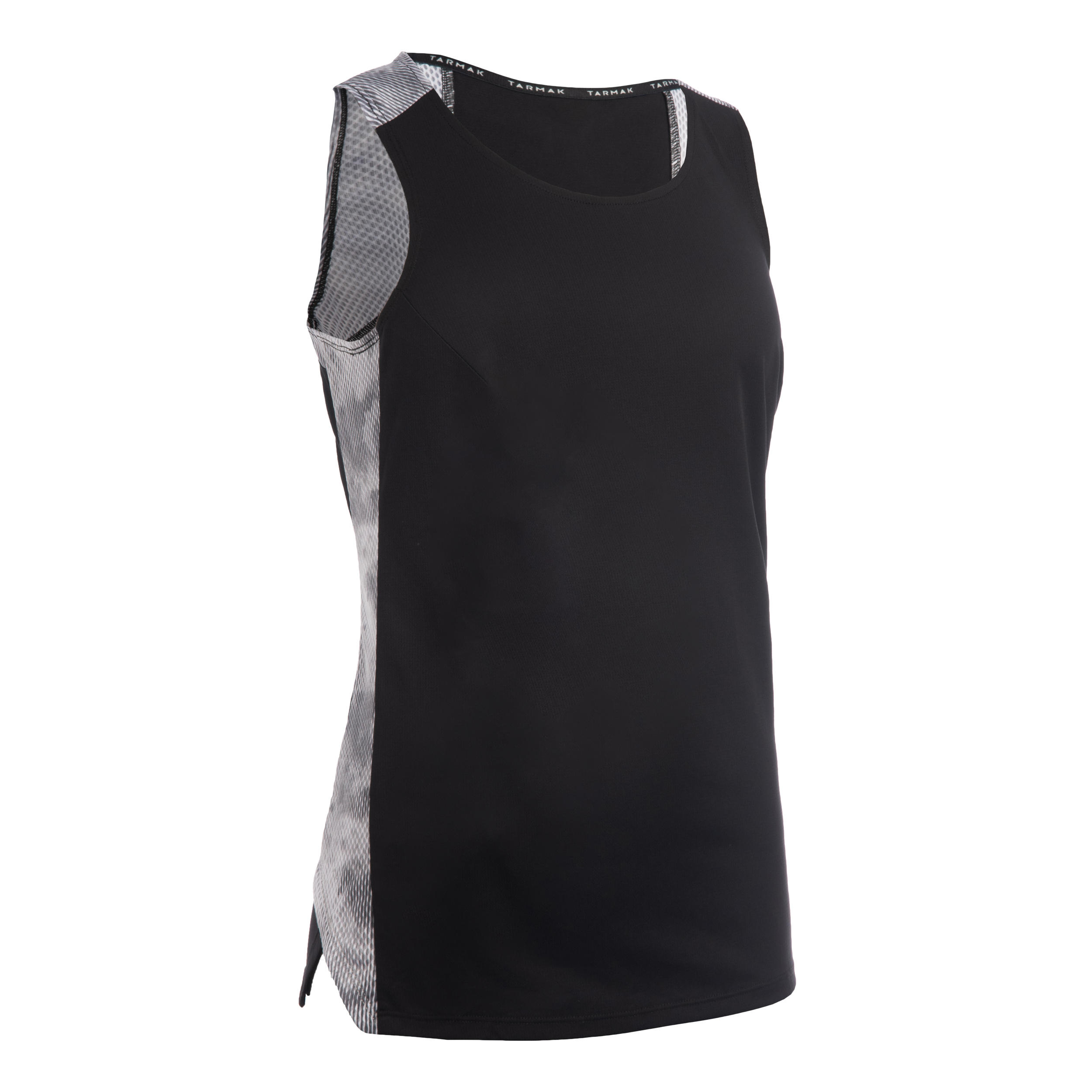 PLAYERA SIN MANGAS BÁSQUETBOL MUJER NEGRO GRIS T500 - Decathlon