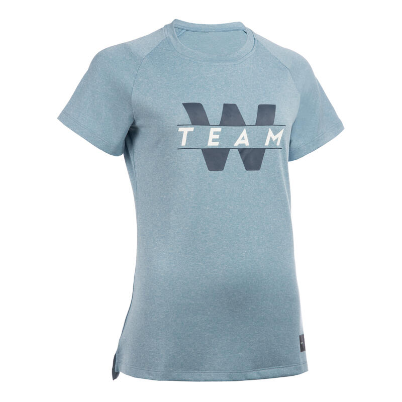 Basketbalshirt voor gevorderde dames TS500 hemelsblauw Team