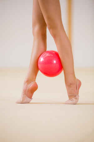 Rhythmic Gymnastics (GR) Ball 16.5 cm - Sequinned Pink