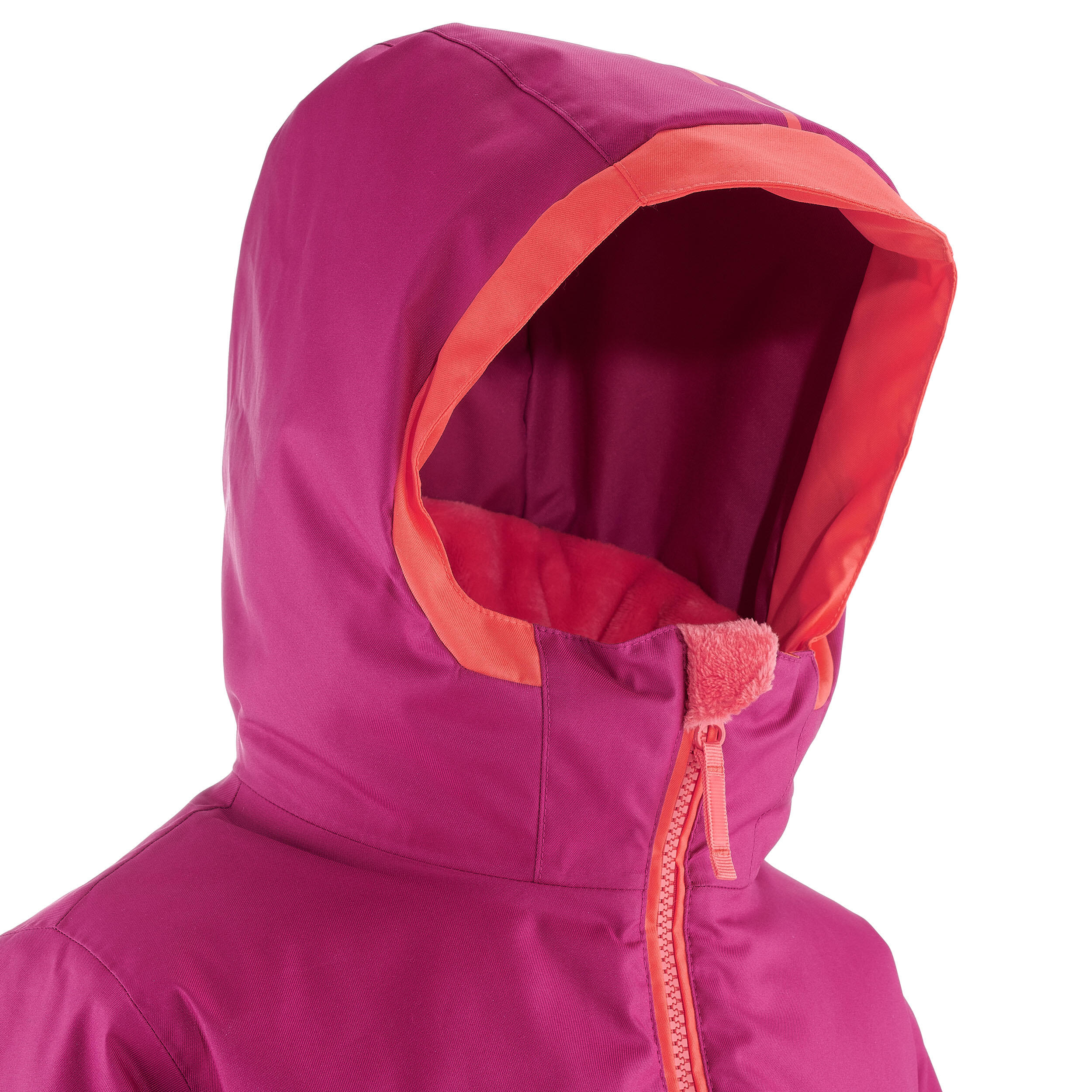 Children's Skiing Jacket Pull'n Fit - Purple/Coral 9/10