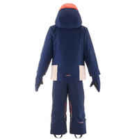 Kids’ Warm and Waterproof Ski Suit 580 - Blue and Pink