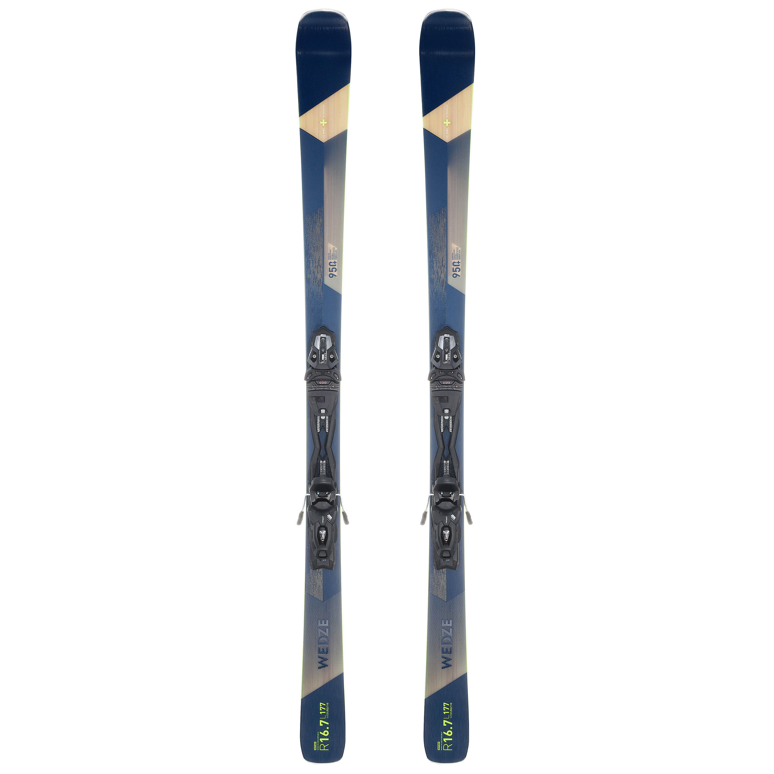 Skis tout-terrain avec fixations homme, Cross 950+ - WEDZE