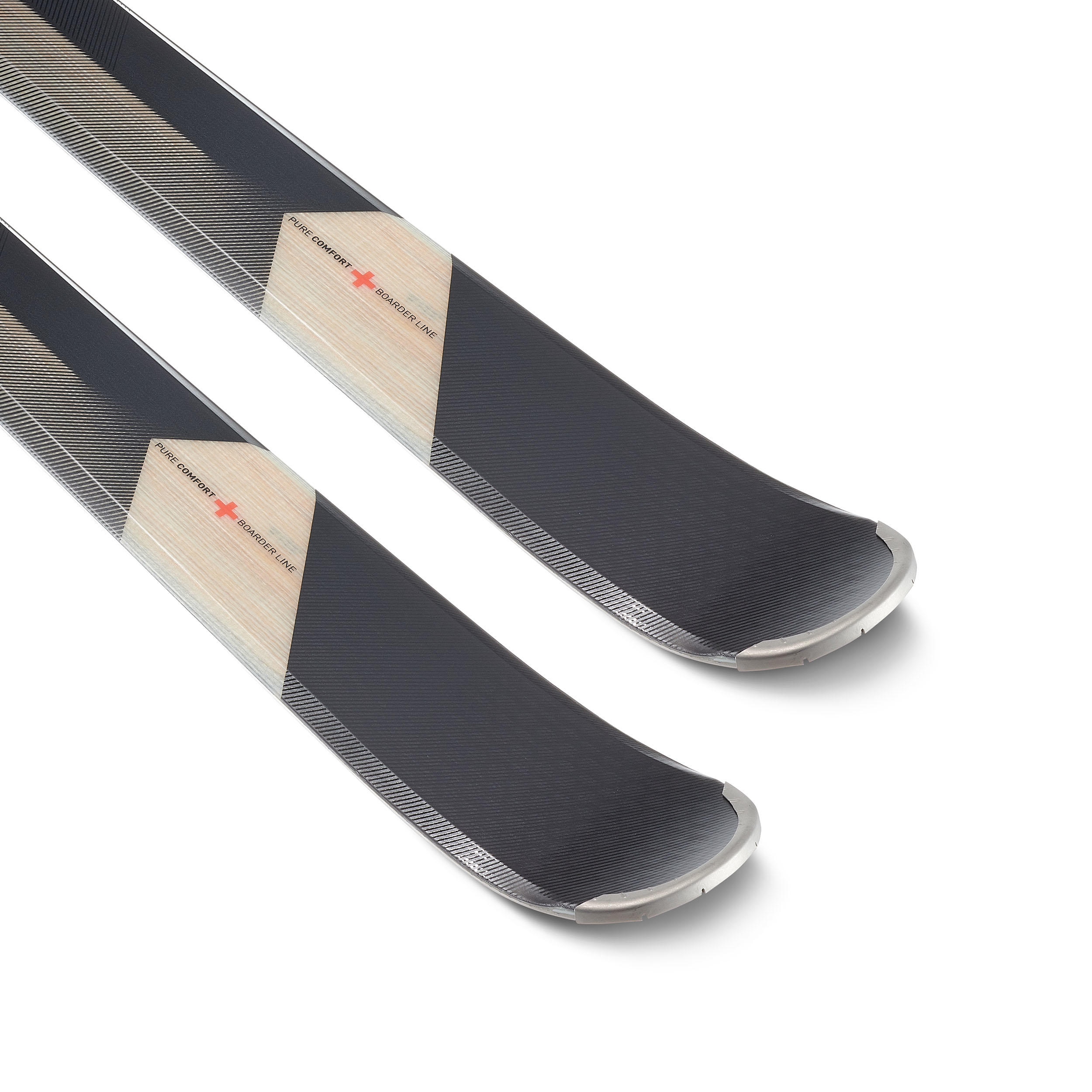 Skis alpins avec fixations homme – Cross 550+ noir - WEDZE