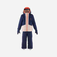 Schneeanzug Skianzug 580 warm wasserdicht Kinder rosa/marineblau 