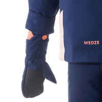 Kids’ Warm and Waterproof Ski Suit 580 - Blue and Pink