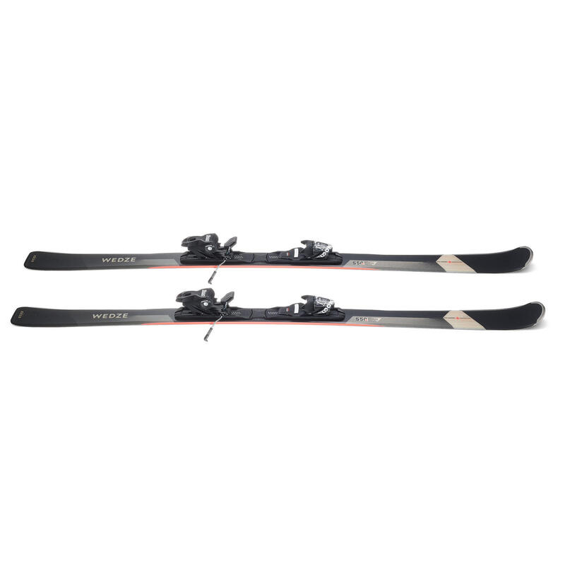 SKI ALPIN HOMME AVEC FIXATIONS - CROSS 550+ NOIR