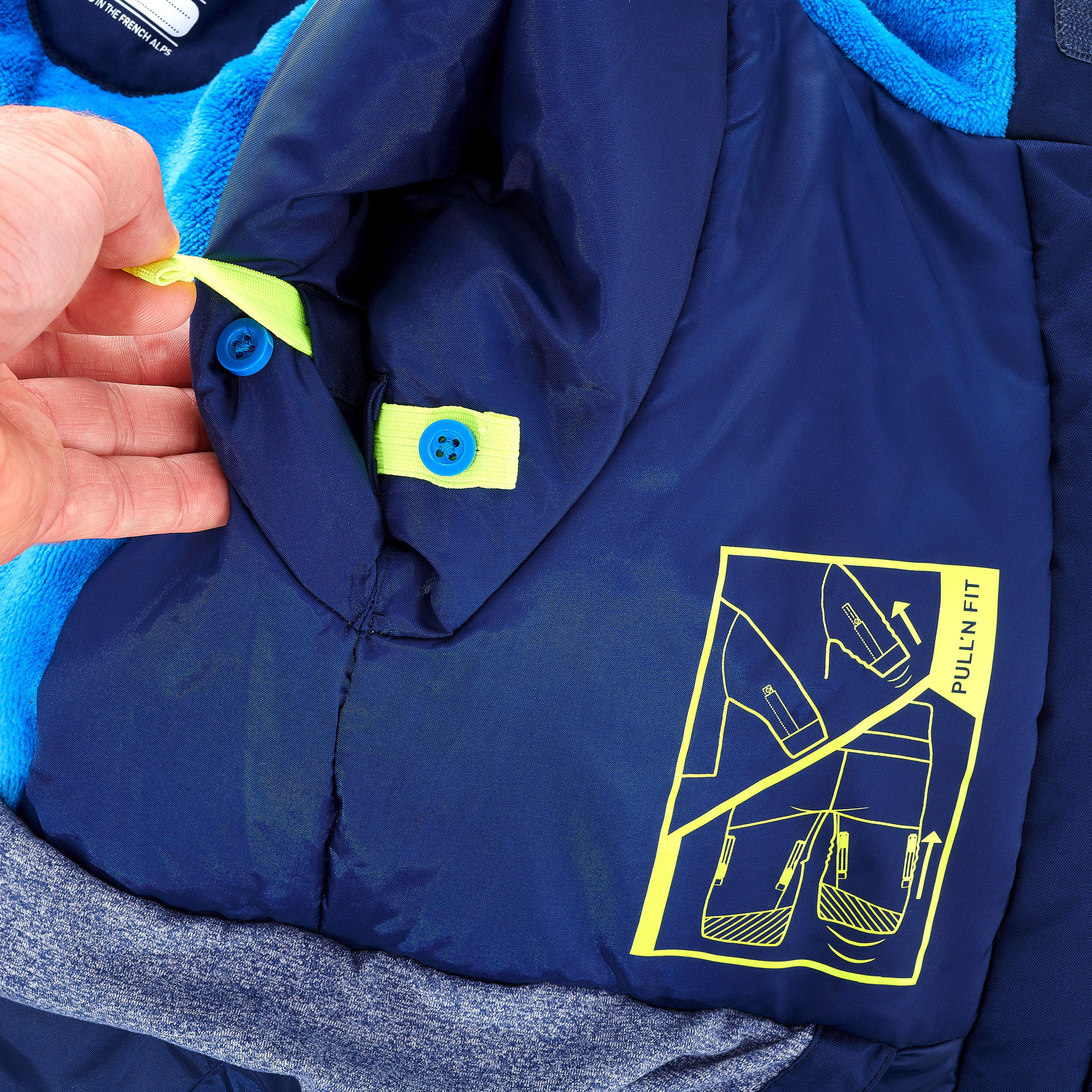 Kids’ Warm and Waterproof Ski Suit 580 - Blue 10/19