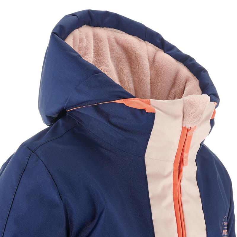 COMBO DE SKI ENFANT CHAUD ET IMPERMEABLE 580 ROSE / MARINE