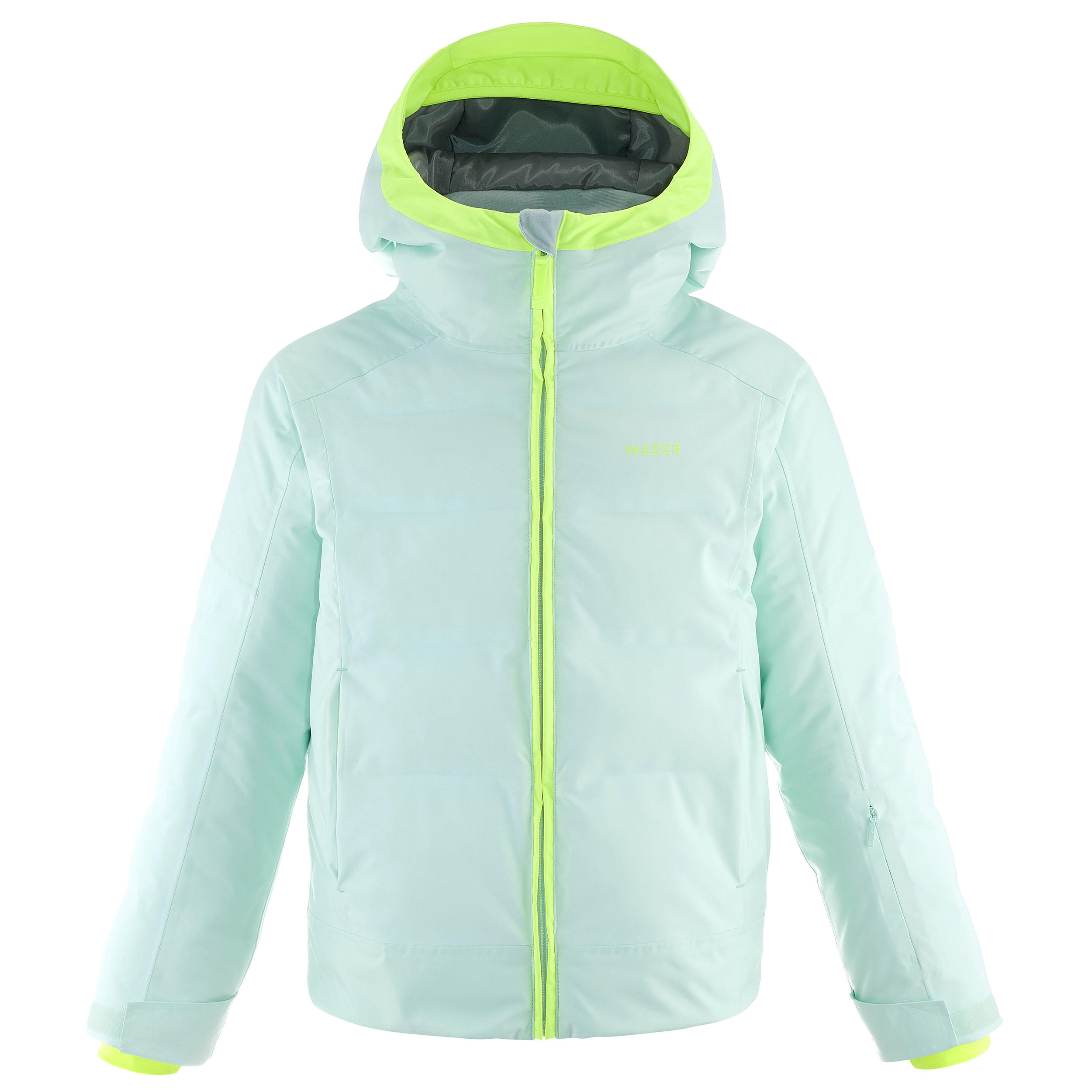 KIDS’ EXTRA WARM AND WATERPROOF PADDED SKI JACKET - 580 WARM SEA GREEN 2/9