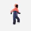 KIDS’ WARM AND WATERPROOF SKI SUIT - 100 CORAL